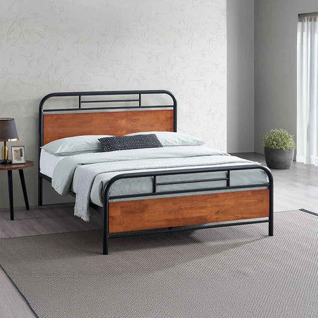 Cama Metal Madera Matrimonial Tokoa (CA-1700) yapcr.com Costa Rica