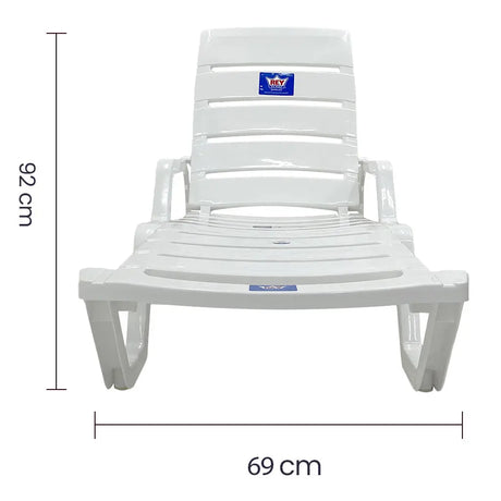 Cama Soleadora Plástica Blanca Reyplast (CEX010000) yapcr.com Costa Rica