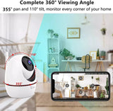 Cámara de Vigilancia Robótica 360° Wi-Fi 1080P Full HD Sunivision para Interiores (AP-AJ688-2MP)