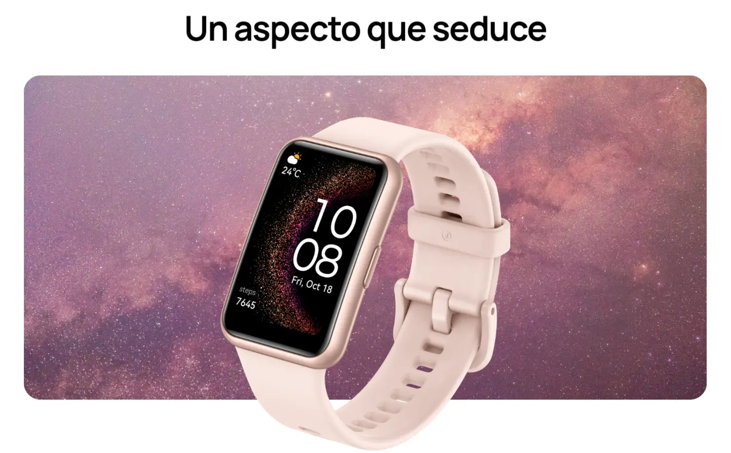 Pulsera Inteligente Huawei Watch Fit SE Rosada con Huawei Truseen y diseño elegante.