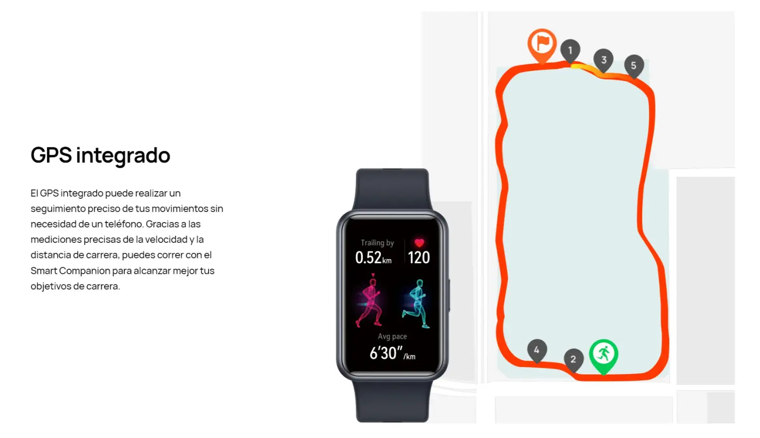 Smartwatch Huawei Watch Fit SE Rosada con GPS y tecnología Huawei TruSeen™