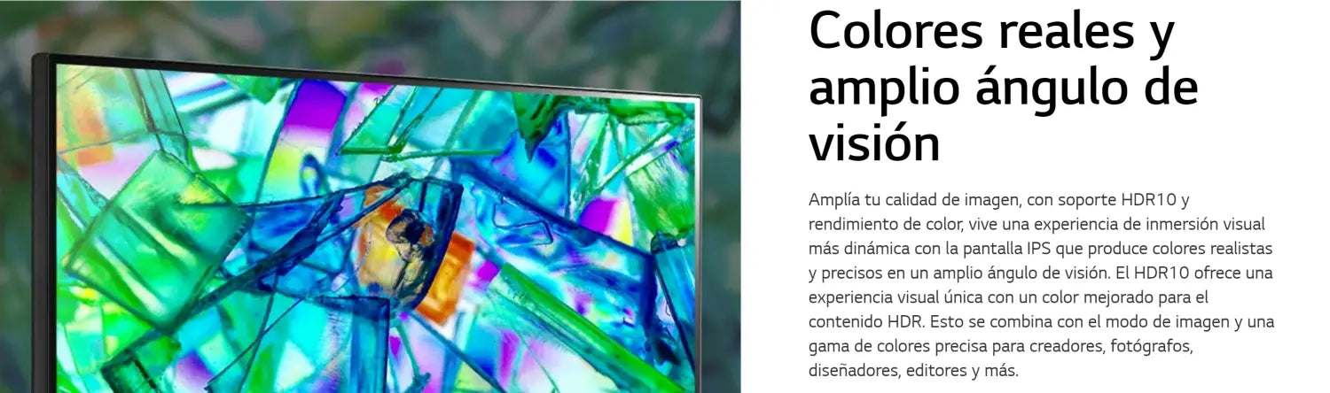 Monitor LG UltraWide 29WQ500-B con pantalla vibrante y resolución Full HD.