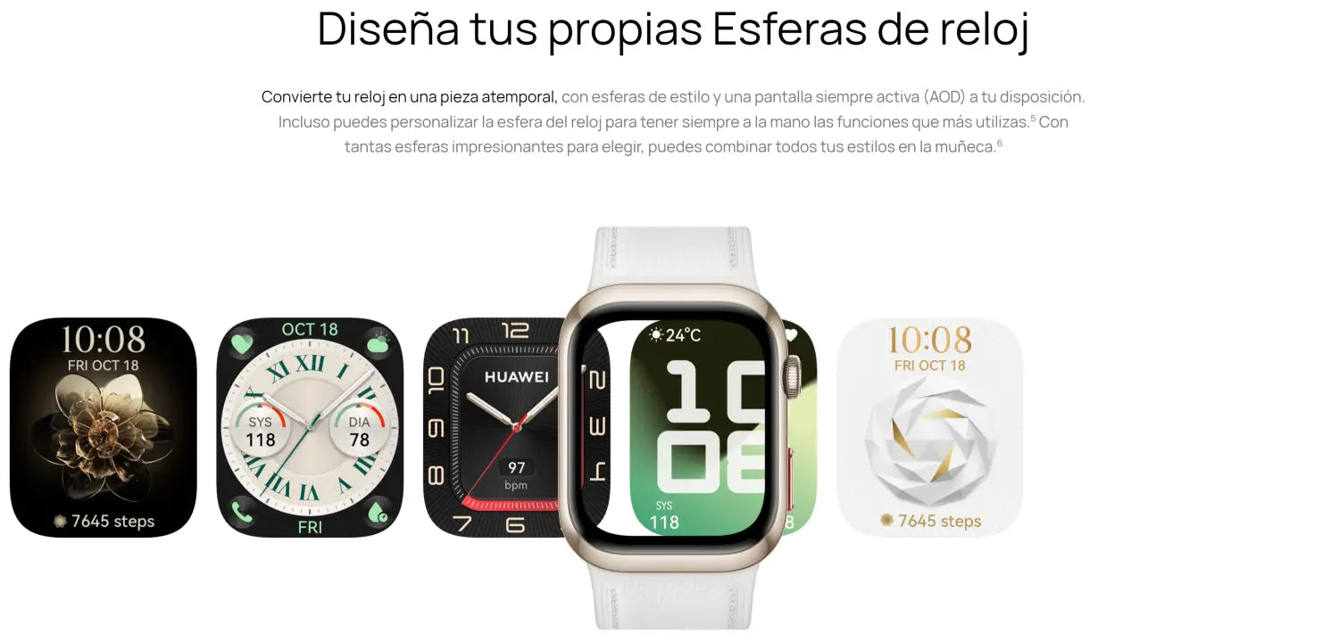 Reloj Inteligente Huawei Watch D2 Dorado con carátulas personalizables y presión arterial.