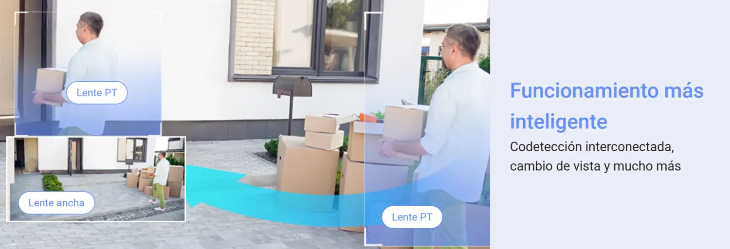 Imagen de la cámara de seguridad inteligente Wi-Fi 360º con lente EZVIZ H9c dual.