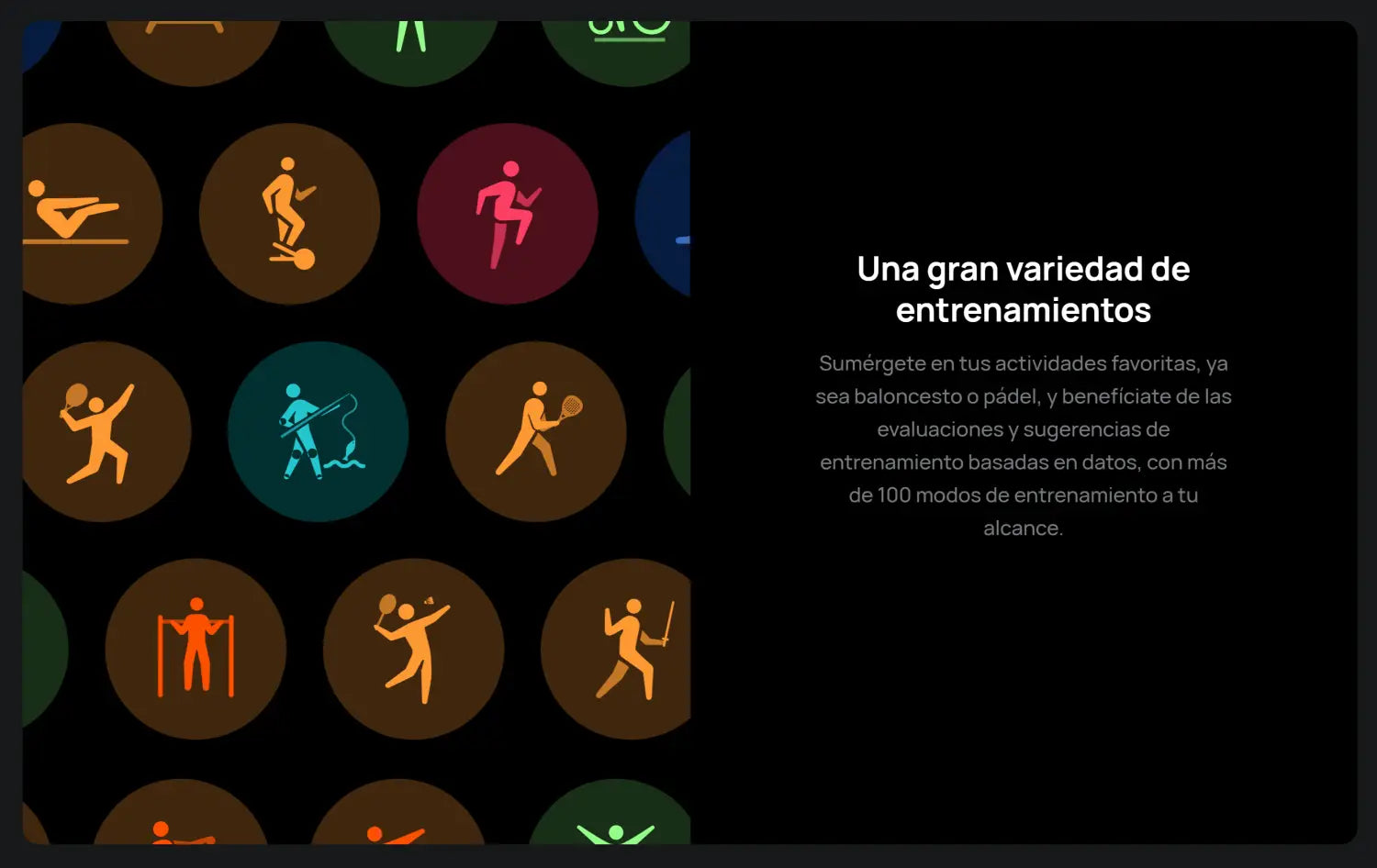 Imagen del Reloj Inteligente Huawei Watch Fit 4 Pro en color azul, mostrando variedad de entrenamiento fitness.