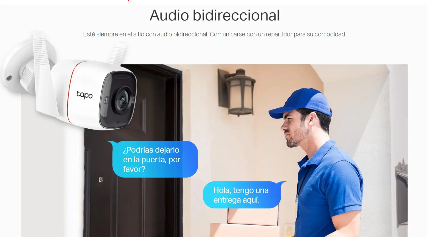 Cámara de Seguridad Inteligente Wi-Fi Tapo C310 con audio bidireccional en Costa Rica.