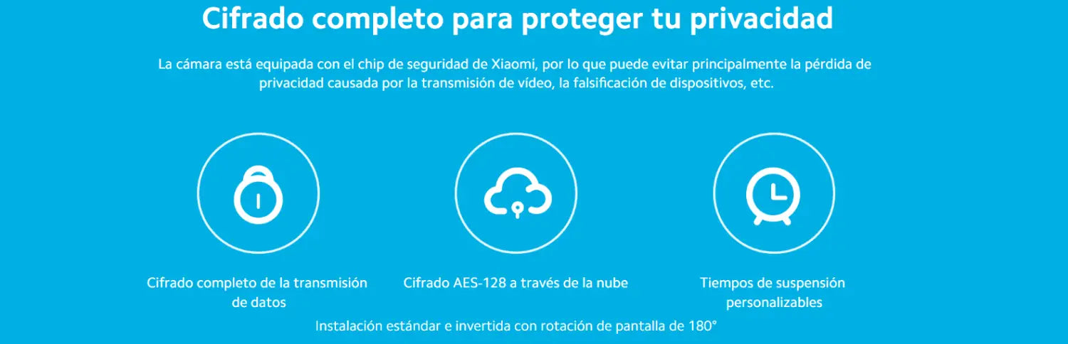 Características de la Cámara de Seguridad Wi-Fi Inteligente 360° Xiaomi C200 para home Xiaomi.