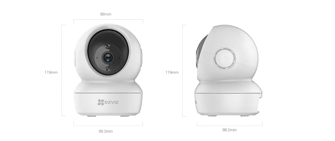 Cámara de Seguridad EZVIZ C6N FHD con amplio rango dinámico y reducción digital.