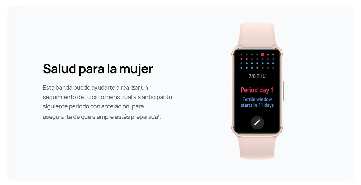 Reloj inteligente rosa cerezo Pulsera Inteligente Huawei Band 8 Sakura Negra Ahsoka-B19.