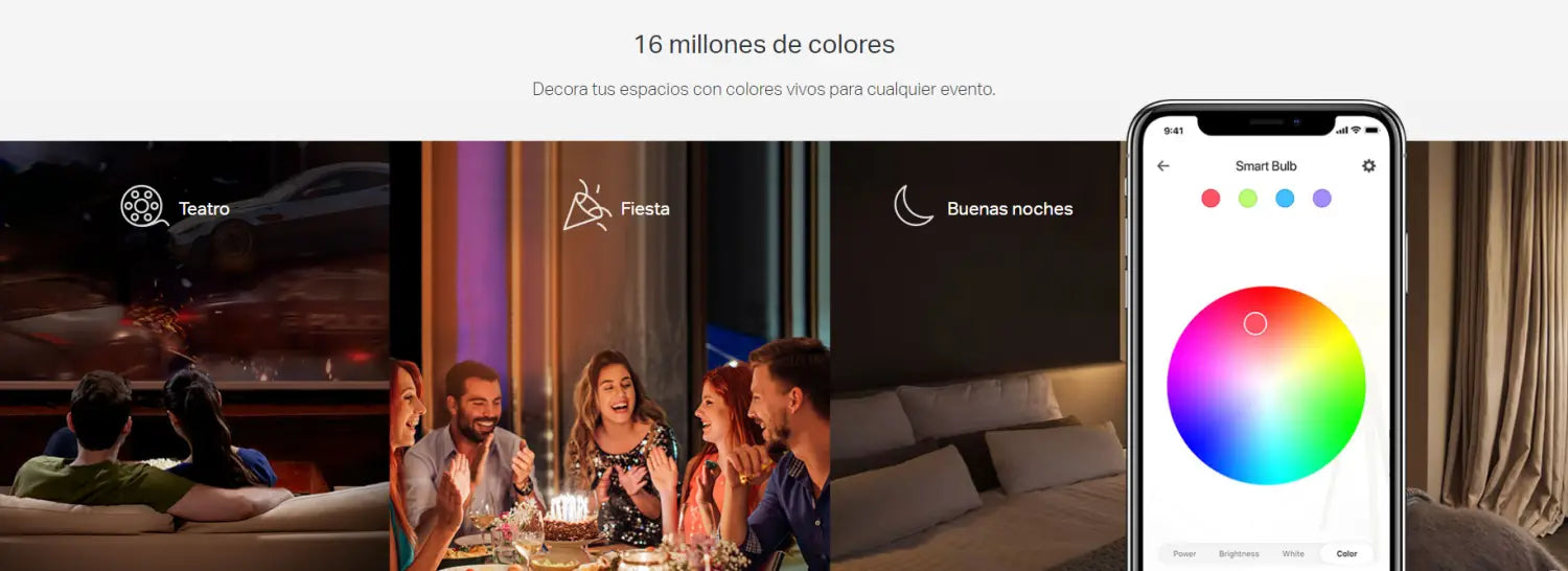 App de control de color de bombilla multicolor Kasa Smart para Bombillo Inteligente LED.