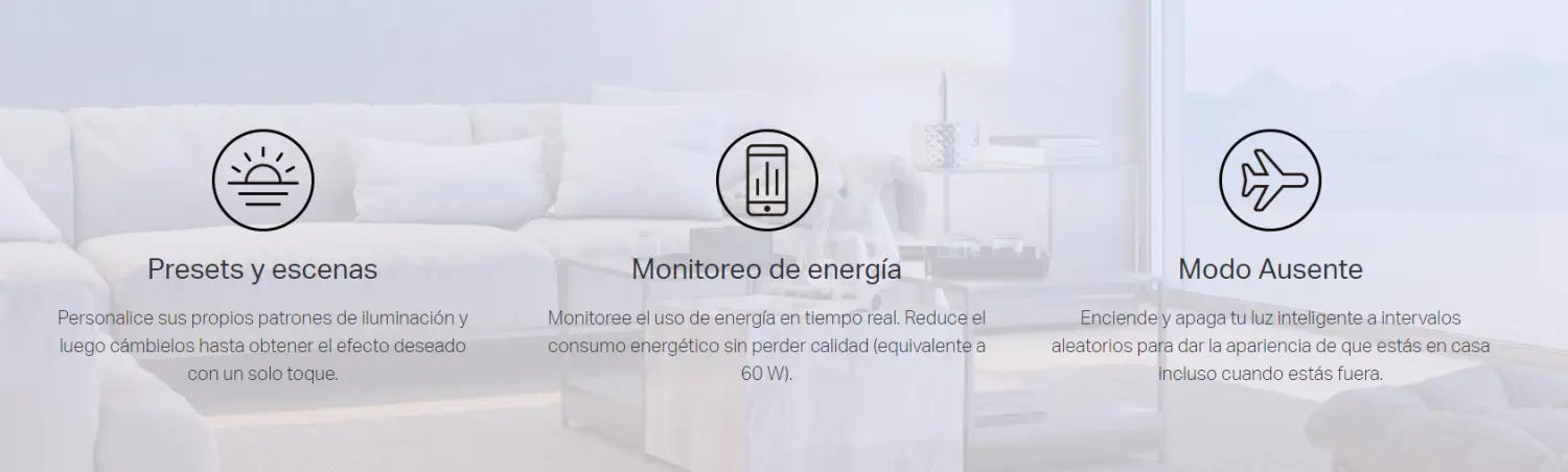 Bombilla Multicolor Kasa Smart TP-Link para controlar la luz desde cualquier lugar.