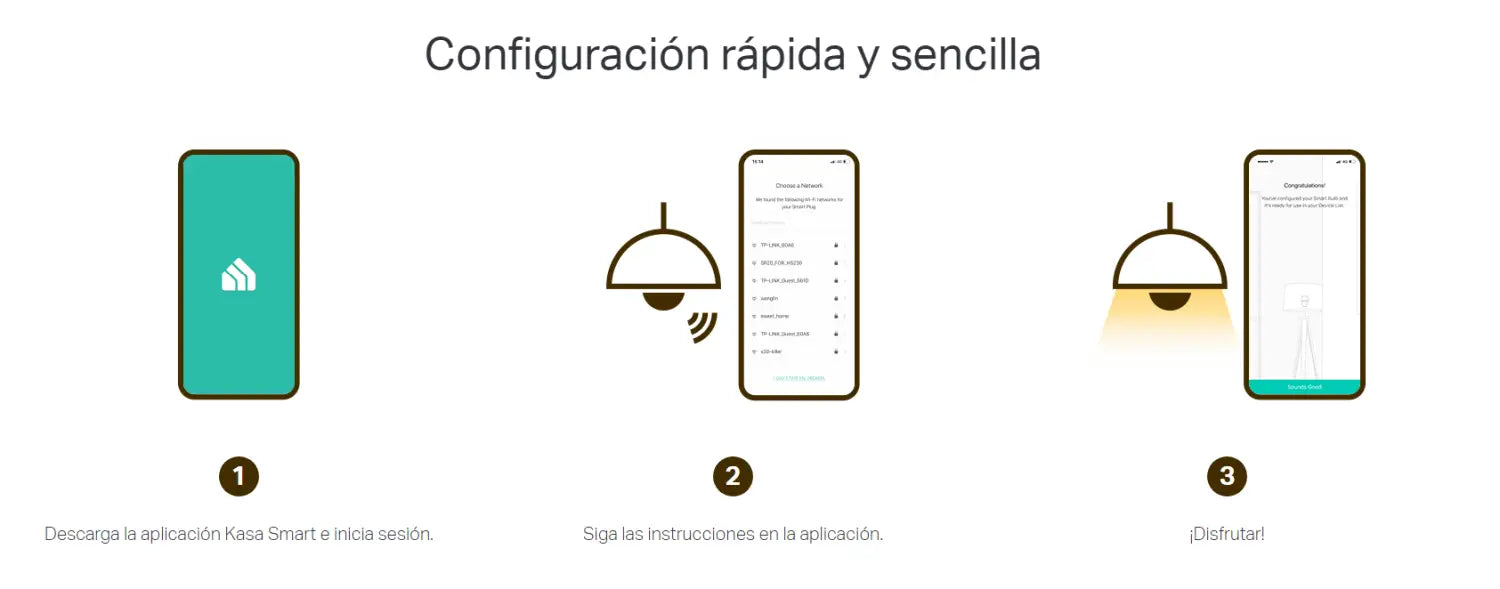 Configuración de iluminación inteligente en tres pasos con Bombillo Inteligente LED Multicolor.