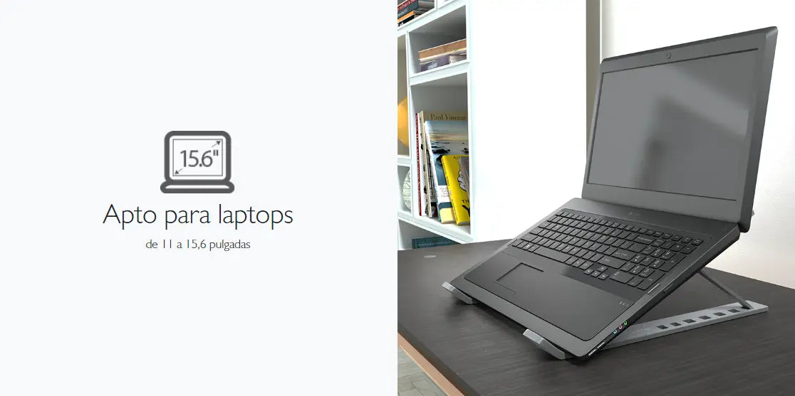 Laptop en soporte, Base para Laptop de Aluminio Klip Xtreme Flexus en Costa Rica.