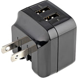 Cargador de Pared USB de 2 Puertos 17W Negro StarTech (USB2PACBK)