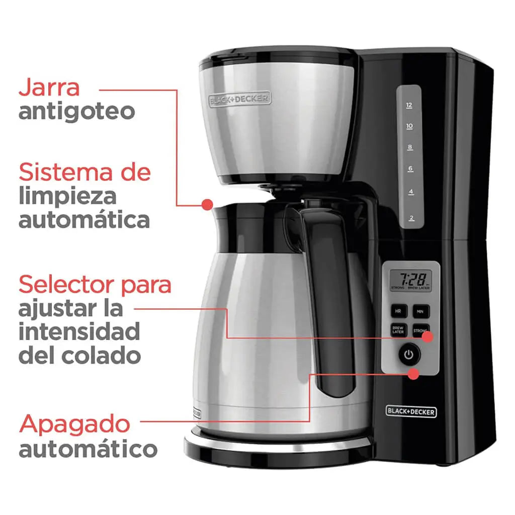 Coffee Maker Térmico Black+Decker (CM2046S-LA) yapcr.com Costa Rica