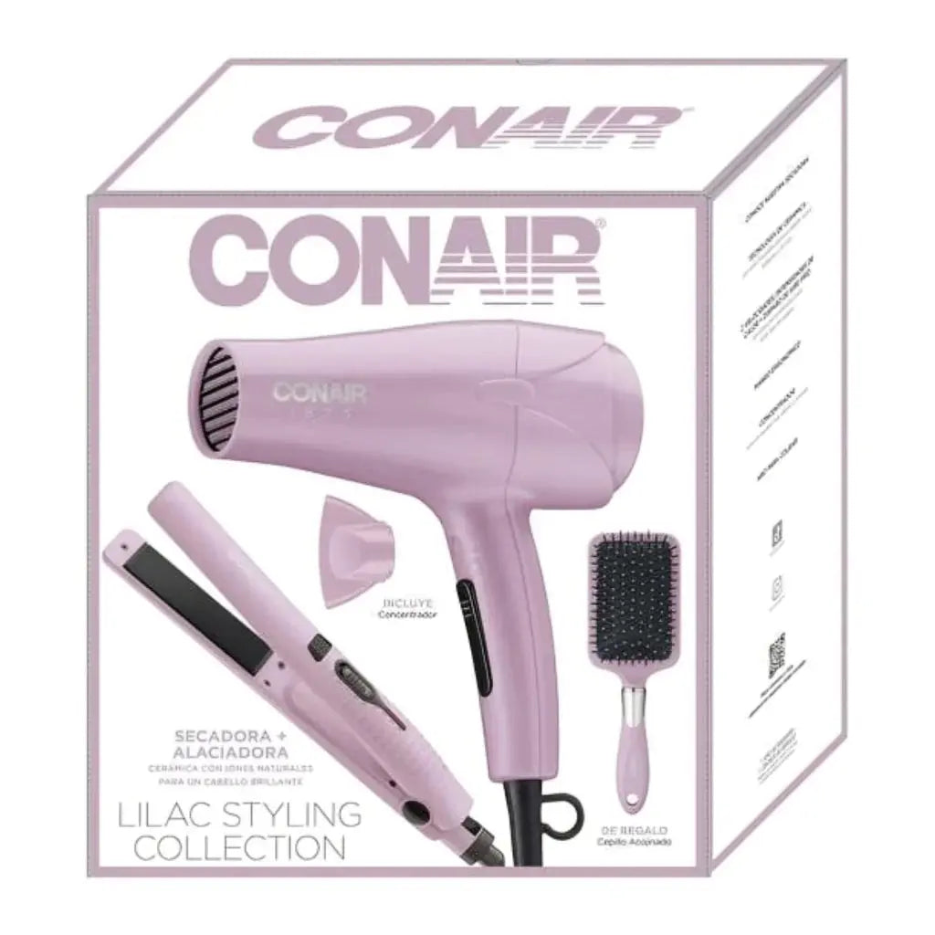 Combo Secador + Alisador + Cepillo para Cabello Conair (CB220PP3LES) yapcr.com Costa Rica