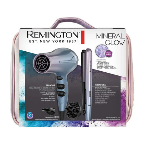 Combo Secadora y Alisadora Mineral Glow Remington (S5408-D5408-F) yapcr.com Costa Rica