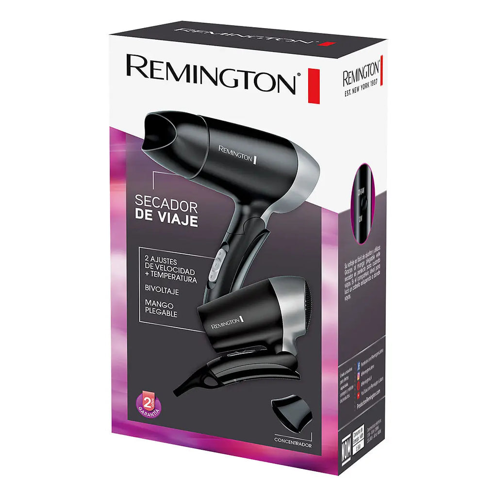 Secadora de pelo Remington D2400 en empaque, ideal para viajes a Costa Rica.