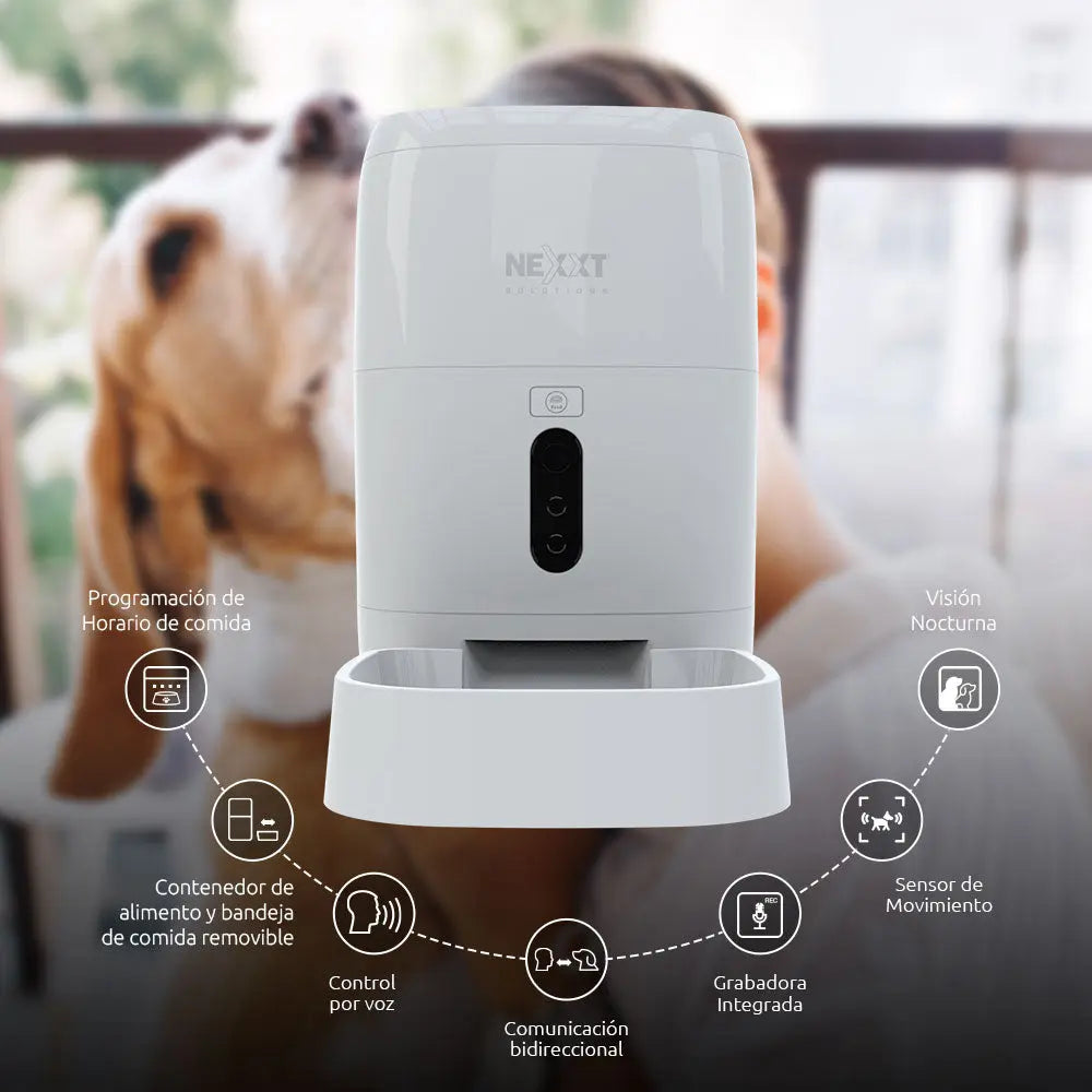 Dispensador Inteligente de Alimento con Cámara para Mascotas Nexxt (NHA-P610)