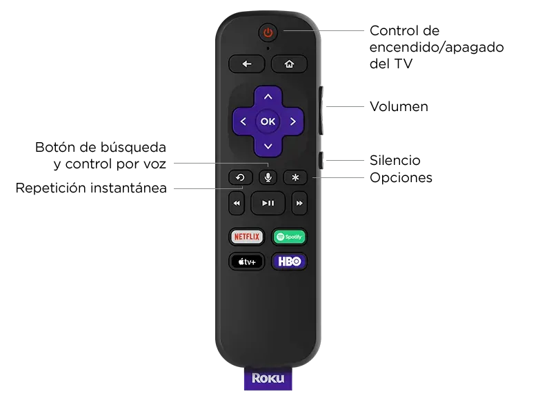 Dispositivo de Streaming 4K Roku Streaming Stick +