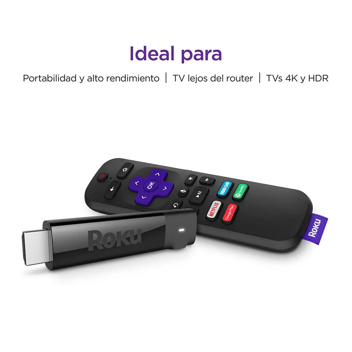 Dispositivo de Streaming 4K Roku Streaming Stick +