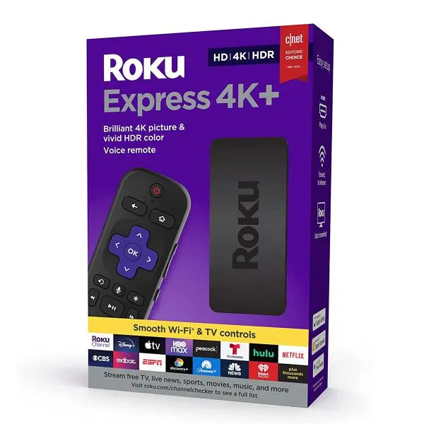 Dispositivo de Streaming Roku Express 4K + Negro (3941R)