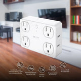 Enchufe Inteligente Wi-Fi 4 en 1 con Puertos USB Nexxt (NHP-T610)