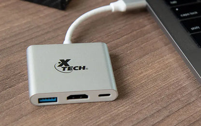 Hub Xtech Multipuerto USB Tipo C 3-en-1 (XTC-565)