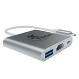 Hub Xtech Multipuerto USB Tipo C 3-en-1 (XTC-565)