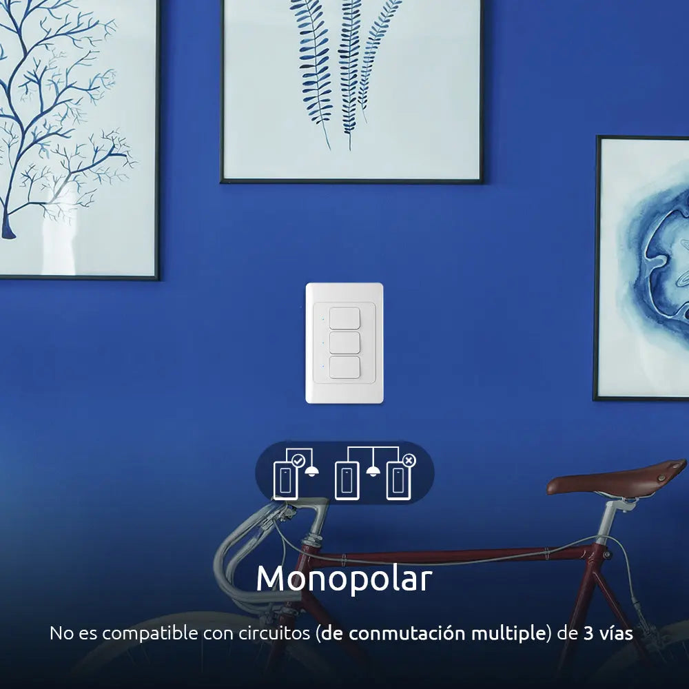 Interruptor de 3 Circuitos Inteligente Wi-Fi Nexxt (NHE-T100)