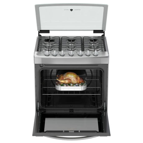 Cocina de Gas 30" Acero Inoxidable 6 Quemadores Whirlpool (LWF7419D) yapcr.com Costa Rica