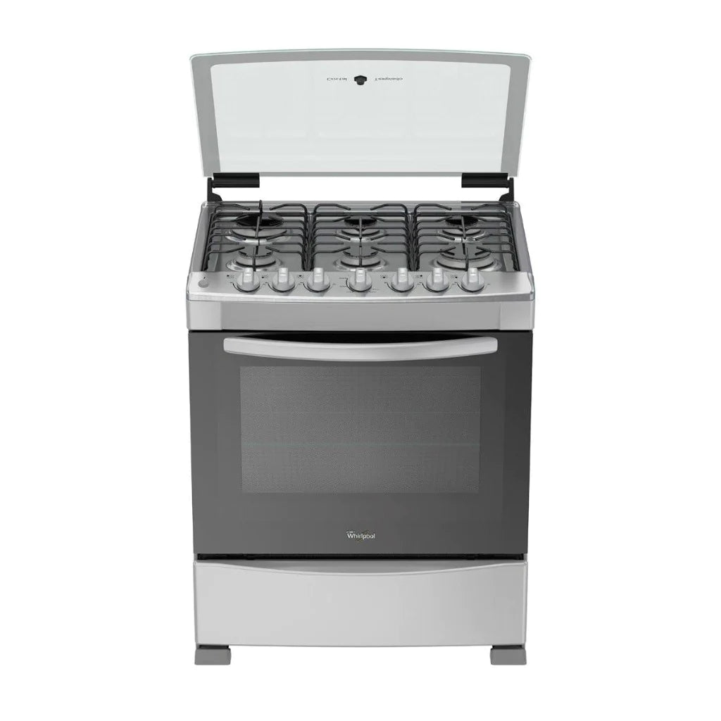 Cocina de Gas 30" Acero Inoxidable 6 Quemadores Whirlpool (LWF7419D) yapcr.com Costa Rica