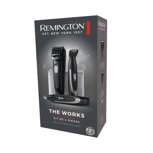 Kit de cuidado personal Remington The Works con recortador, detallador y cuidado viaje grooming