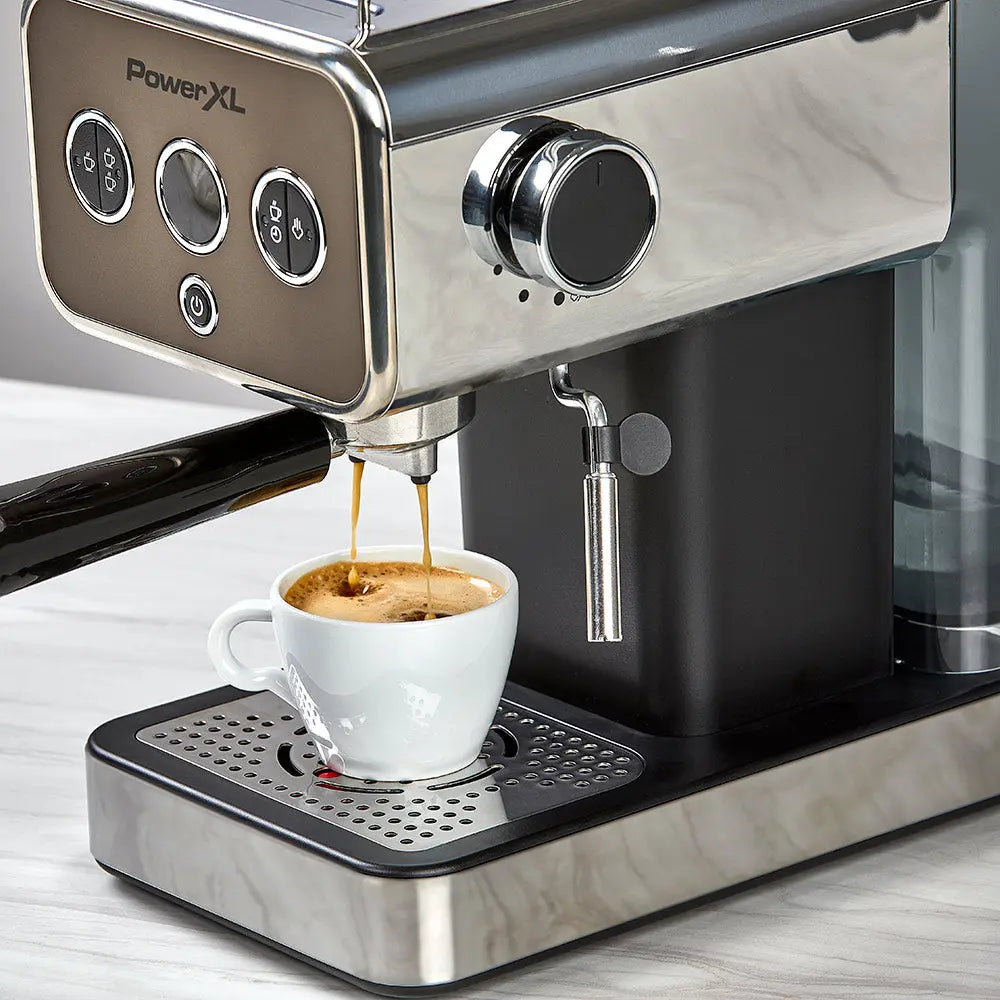 Máquina de Café Espresso Sencillo o Doble Semi Automática PowerXL Distinctions (EM0112-0SPLA) yapcr.com Costa Rica