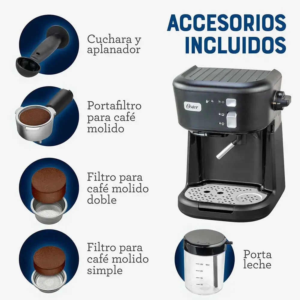 Máquina para Café Espresso y Cappuccino Oster (BVSTEM5501B) yapcr.com Costa Rica