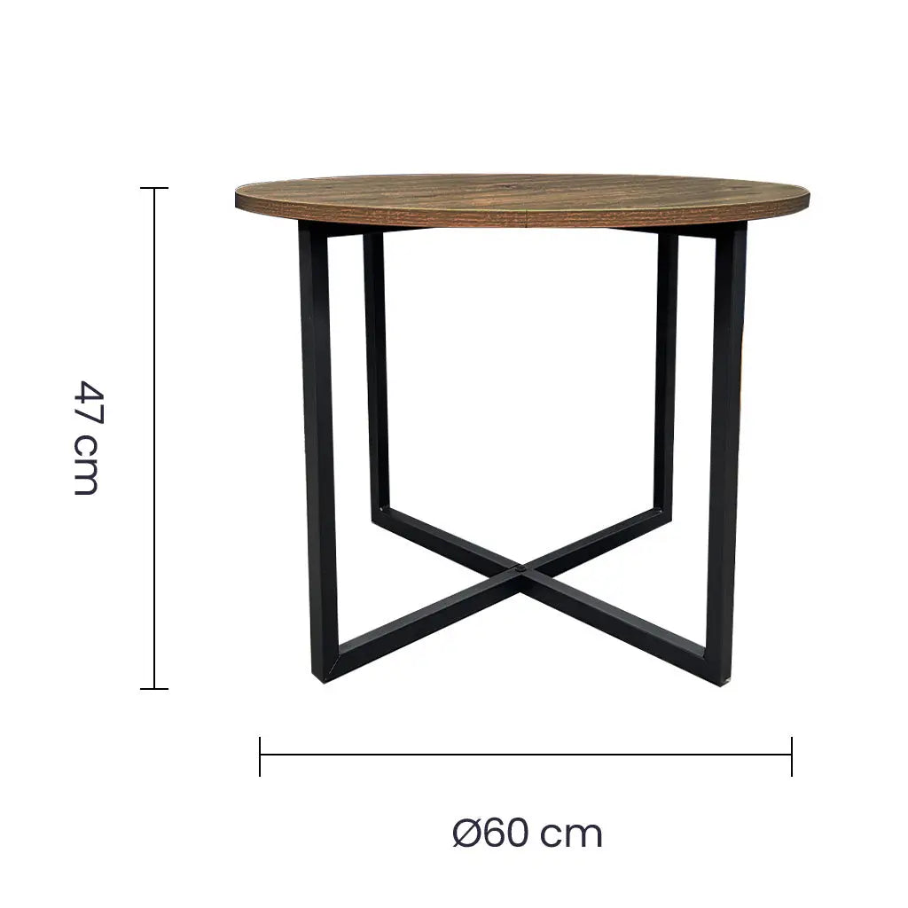 Mesa de Centro Redonda Rústica Tokoa (ME-608) yapcr.com Costa Rica