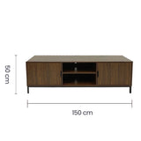 Mesa para TV con 2 Puertas y Diseño Rústico Tokoa (ME-603) yapcr.com Costa Rica