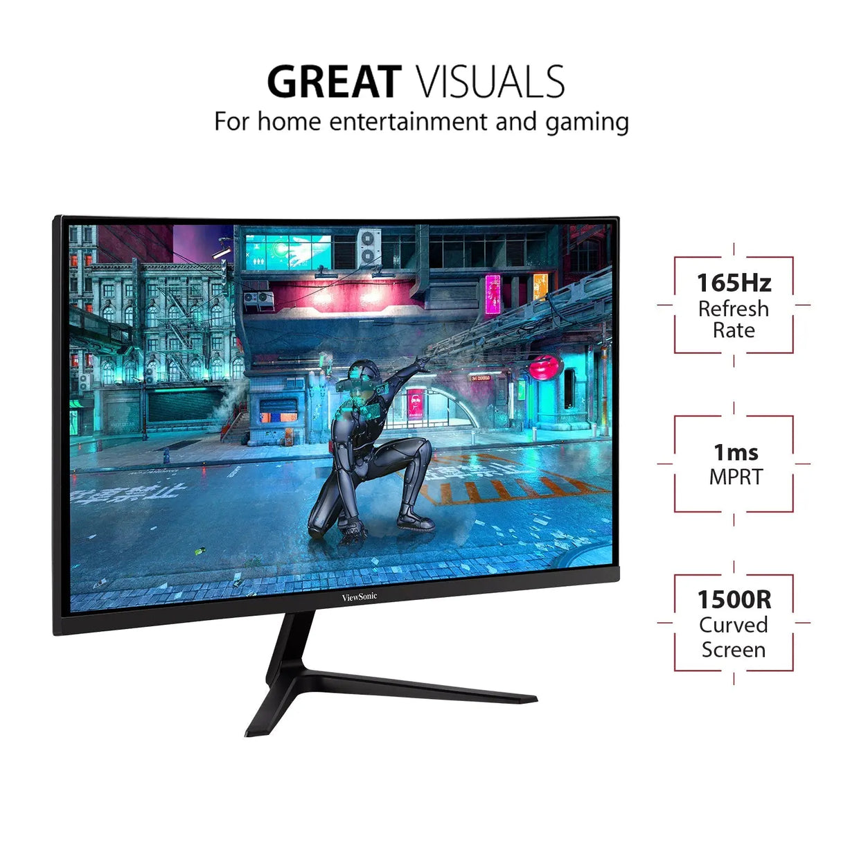 Monitor ViewSonic Gaming Curvo - 27" - VA - Full HD - 165 Hz (VX2718-PC-MHD)