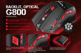 Mouse Alámbrico Gamer Linea Scorpion Marvo (G800)