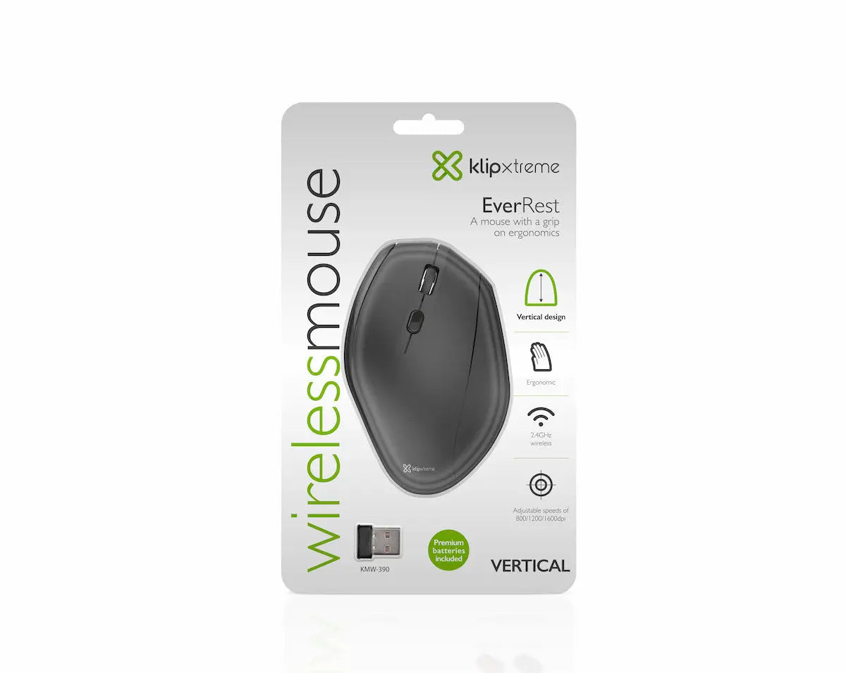 Mouse Inalámbrico Ergonómico EverRest Klip Xtreme (KMW-390)