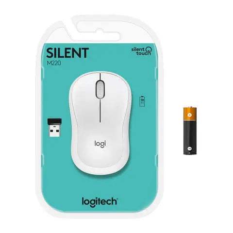 Mouse Inalámbrico Logitech M220 Silent Blanco (910-006125)