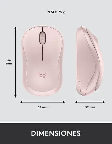 Mouse Inalámbrico Logitech M220 Silent Rosa (910-006126)