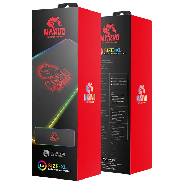 Mouse Pad Línea Pro Gaming XL RGB Marvo Gravity P1 (G45)