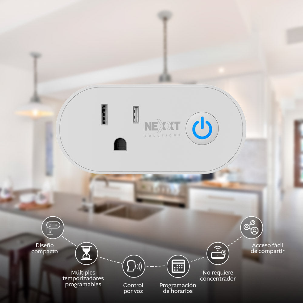 Enchufe inteligente Wi-Fi Nexxt Solutions (NHP-S611) yapcr.com Costa Rica