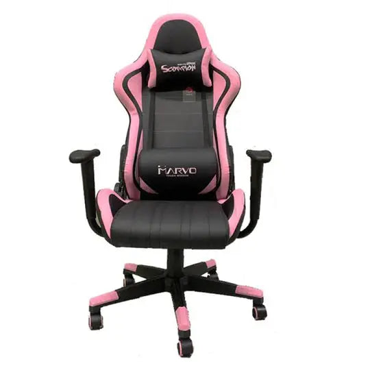 Silla de Escritorio Gamer Rosada/Negra Marvo (CH-114)