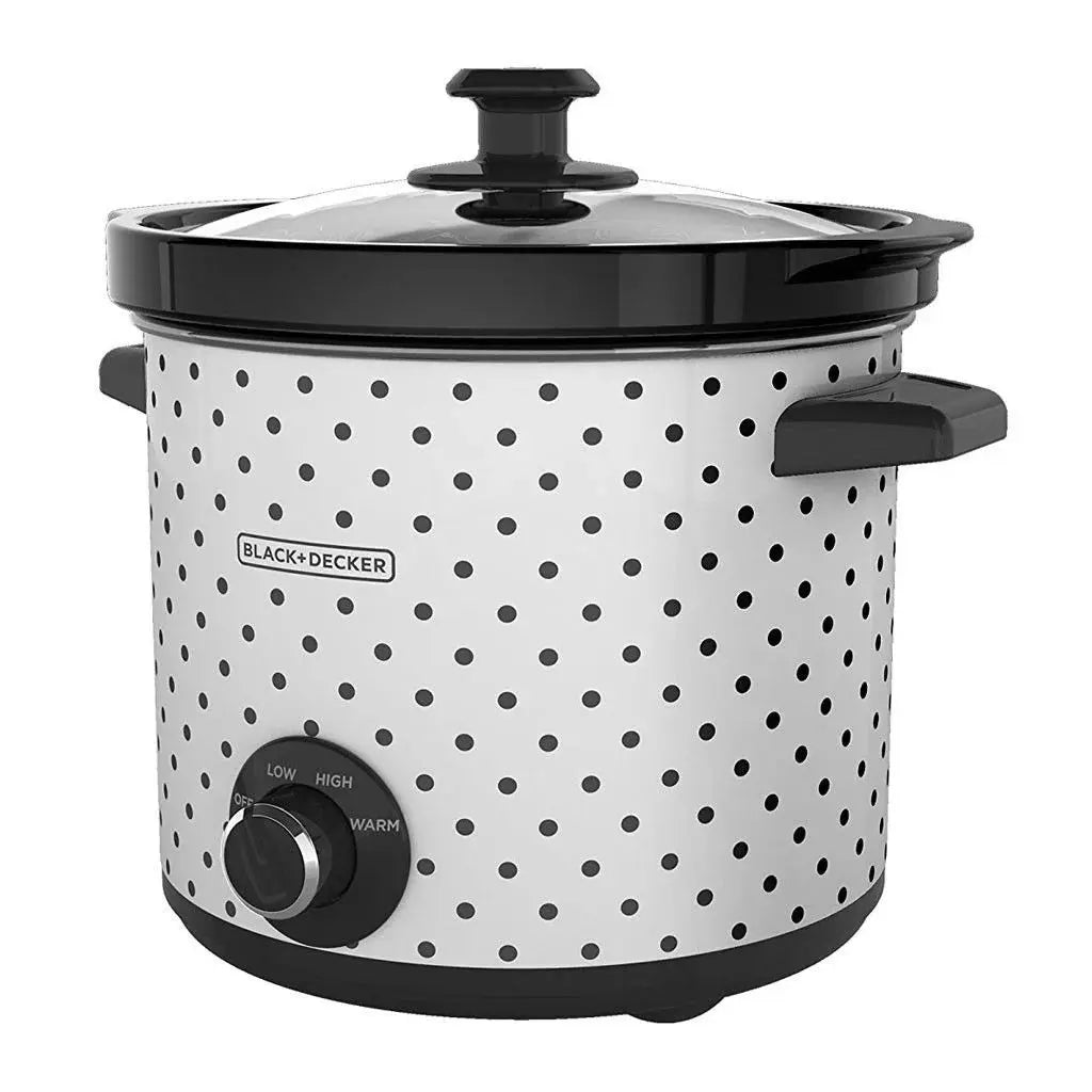 Olla de Cocimiento Lento Black+Decker 4 Litros Blanca con Negro (SC1004D) yapcr.com Costa Rica