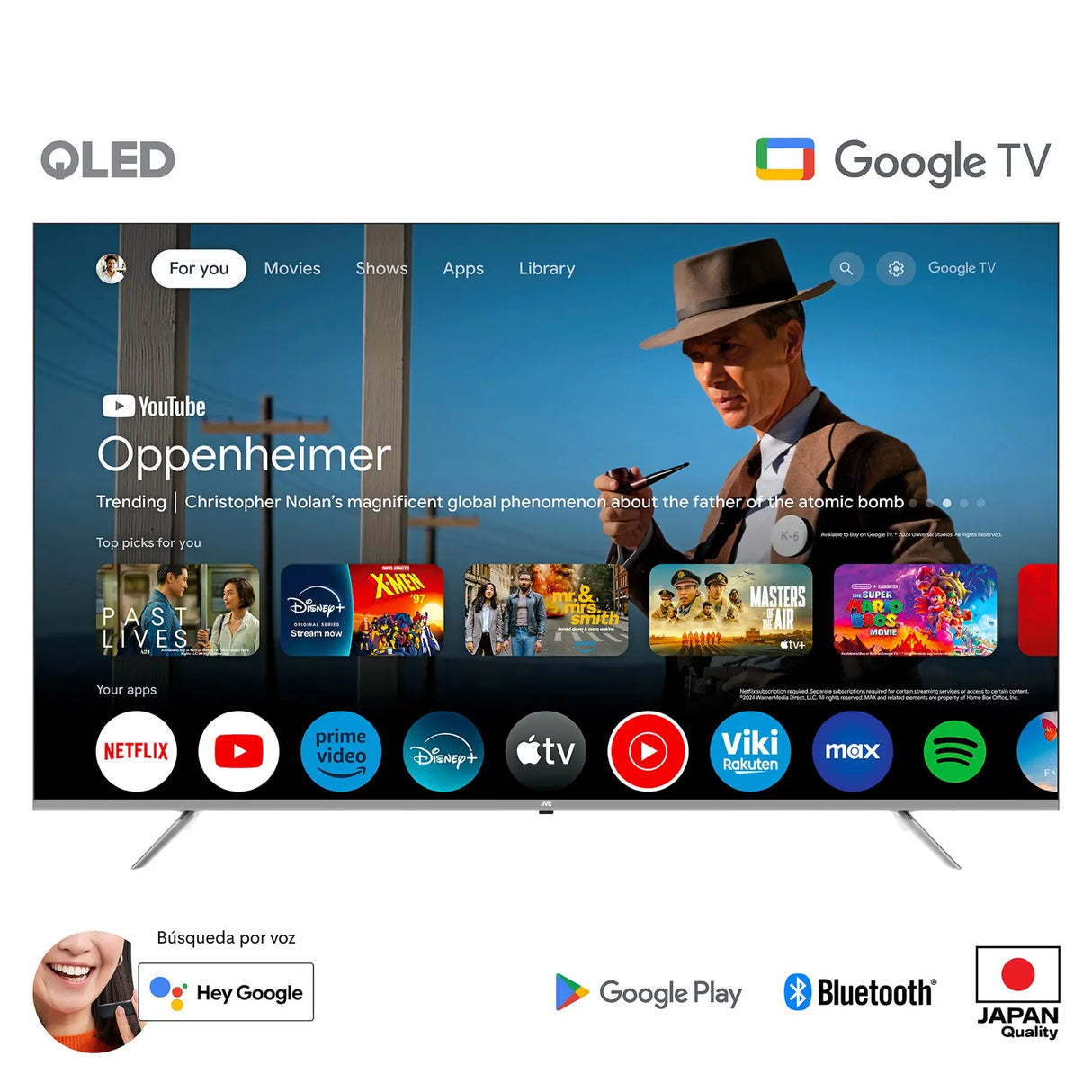 Pantalla JVC - 86" - QLED 4K Frameless con Google TV OS - Smart TV (LT-86KB738) yapcr.com Costa Rica