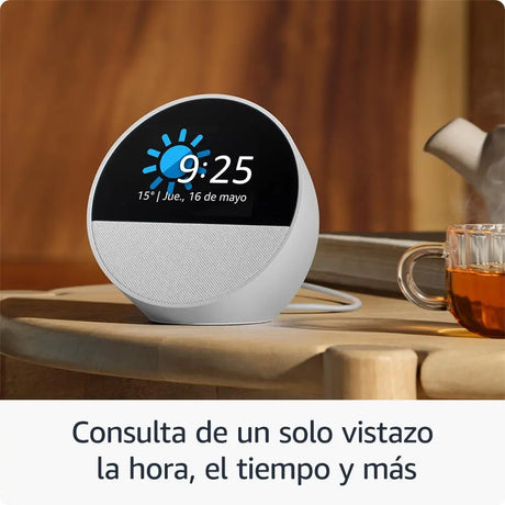 Parlante Inteligente con Pantalla Amazon Echo Spot Blanco Glaciar con Alexa (B0BFCBKXWLW) yapcr.com Costa Rica