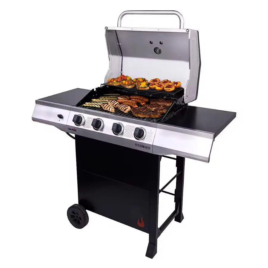 Parrilla Gas Performance Char-Broil de 32.000 BTU 4Q Acero-Porcelana (463350722) yapcr.com Costa Rica