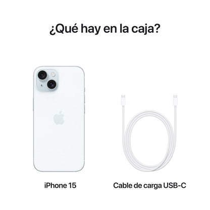 Teléfono Celular Apple iPhone 15 - 256 GB - Azul (MTP93BE/A) yapcr.com Costa Rica